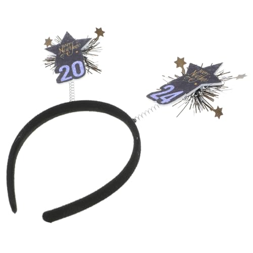 MAJORMENCH Neujahrs-haarreifen Party-stirnband Requisite Kopfschmuck Neujahrs-kopfbedeckung Urlaubs-haarreifen Stirnbands Für Damen Und Herren Geeignet Für Silvesterpartys Karneval Und von MAJORMENCH