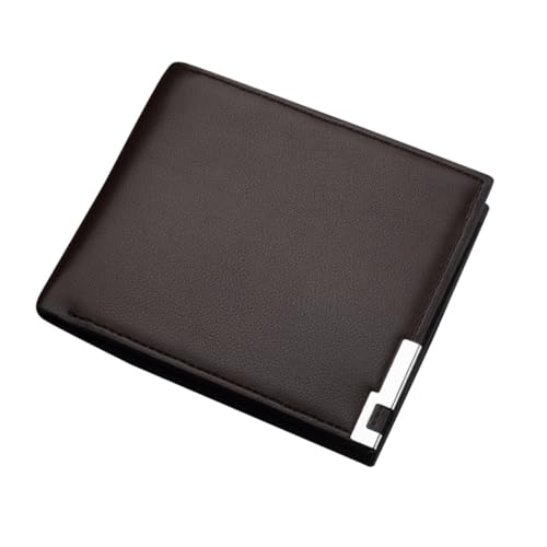 MAJORMENCH Herren Kurzgeldbörse aus Hochwertigem PU Schlankes Portemonnaie mit Großem Fassungsvermögen Kratzfest und Elegant Geeignet für Geschäft und Alltag Kaffee Farbe von MAJORMENCH
