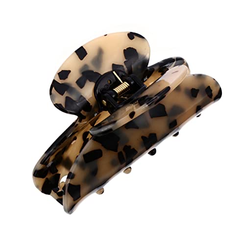 MAJORMENCH Hochwertige Haarklammer mit Marmor Große Gezackte Haarspange aus Acetat für Damen und Mädchen Haarkralle im Retro Stil für Dickes Haar und Alltagslooks von MAJORMENCH