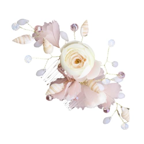 MAJORMENCH Hochzeits Haarkamm Mit Kristallen Eleganter Braut Haar Schmuck Blumen Haarspange Für Damen Für Brautjungfern Und Besondere Anlässe Zartem von MAJORMENCH