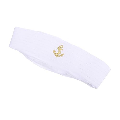 MAJORMENCH Hut Sommer Kuppel Hut Kapitän Sailor Gekräuselt Sailor Für Mottopartys Halloween Kostümaccessoires Einheitsgröße Für Erwachsene von MAJORMENCH