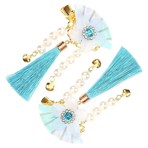 MAJORMENCH Japanische Kimono Haarklammer mit Quasten und Blumen Eleganter Brautschmuck für Hochzeit Party und Festliche Anlässe Komfortabel und Modisch Blau von MAJORMENCH