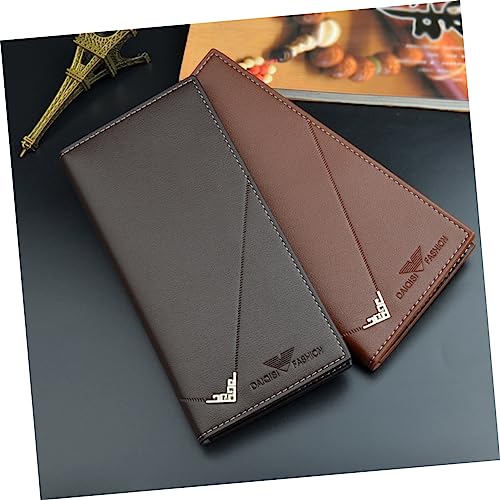 MAJORMENCH Leder Geldbörse Für Männer Große Kapazität Langlebige Pu-Leder Geldtasche Mit Vielen Kartenfächern Für Geld Und Münzen Für Alltag von MAJORMENCH