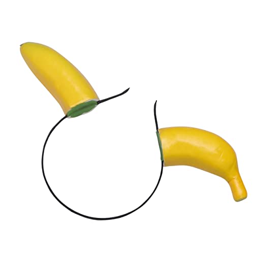 MAJORMENCH Lustiges Bananen Haarschmuck Kopfband Leichtes Stirnband Mit Festem Sitz Für Damen Und Mädchen Für Party Cosplay Und Aufführung von MAJORMENCH