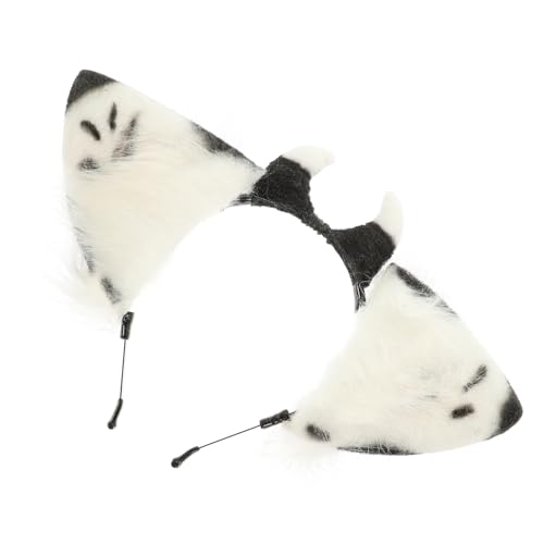 MAJORMENCH Mädchen Kuh Ohr Haarband Aus Plüsch Entzückendes Stirnband Für Party Kopfdekor Für Geburtstagsfeiern Und Festivals Weibliches Kopfbedeckung von MAJORMENCH