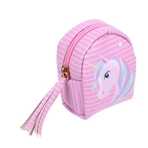 MAJORMENCH Mini Cartoon Münzgeldbörse aus Hochwertigem PU Kleine Tasche für Kleingeld und Kopfhörerkabel Niedliches Einhorn Design für Mädchen Geschenkidee und Praktischer von MAJORMENCH