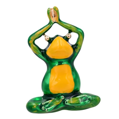 MAJORMENCH Modische Grüne Frosch Brosche aus Langlebiger Legierung Kreativer Anstecker für Kleidung Taschen und Mäntel Vielseitiges Party Accessoire für Damen und Mädchen von MAJORMENCH