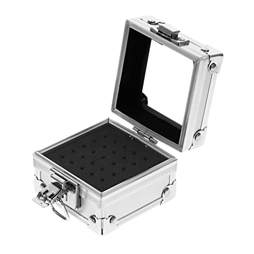 MAJORMENCH Nagelbohrer Halteretui Aluminium Tragbare Schleifbitbox Für Maniküre Und Nagelkunst Organizer Für Nagelbohrer Mit Aufbewahrungsfunktion Transparent Leicht Und Praktisch Für von MAJORMENCH