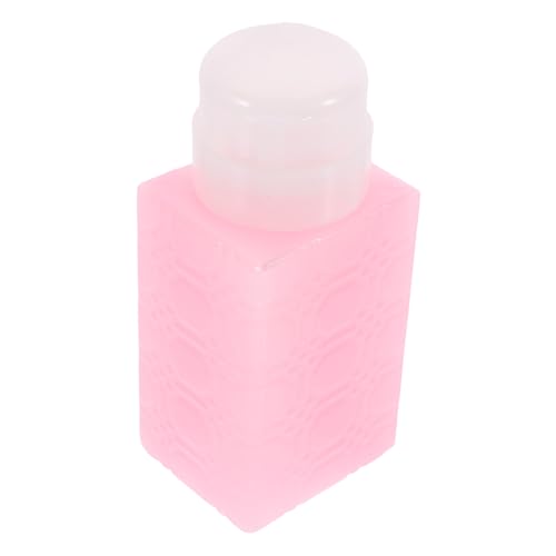 MAJORMENCH Nagellackentferner Pumpspender Quadratisch Rosa Praktische Pressflasche mit Breiter Öffnung für Make Up Entferner Leicht Auslaufsicher für Reisen und Zuhause von MAJORMENCH