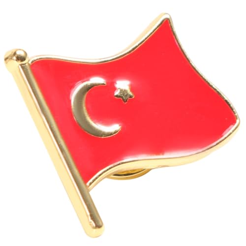 MAJORMENCH Nationalflaggen Brosche Metall Anstecknadel Kreatives Kleidung Abzeichen Rot Robust Für Damen Herren Festival Schmuck von MAJORMENCH