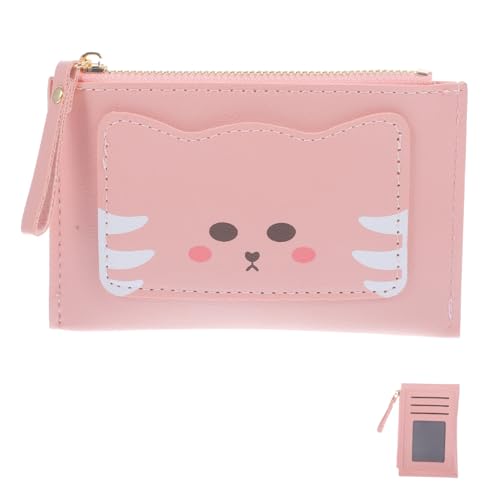 MAJORMENCH Niedliche Cartoon Katze Geldbörse Damen PU Kleine Brieftasche mit Mehreren Kartenfächern Münzfach Leichtes Portemonnaie für Mädchen Frauen von MAJORMENCH