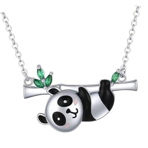 MAJORMENCH Panda Anhänger Halskette Damen Leichtes Metall Modisch Geschenk Muttertag Geeignet für Mädchen Alltag und Festliche Anlässe MAJORMENCH Panda Anhänger Halskette Damen Leichtes Metall Modisch Geschenk Muttertag Geeignet für Mädchen Alltag und Festliche Anlässe von MAJORMENCH