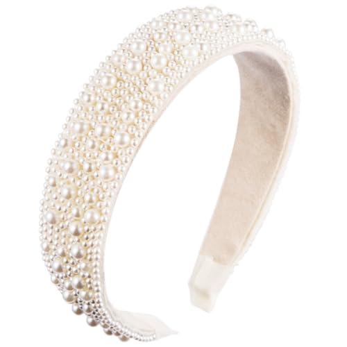 MAJORMENCH Perlen haarband Damen Modischer Haarschmuck mit Hochwertigen Kunstperlen Stilvolles und Langlebiges Accessoire für Alltag Party und Besondere Anlässe von MAJORMENCH