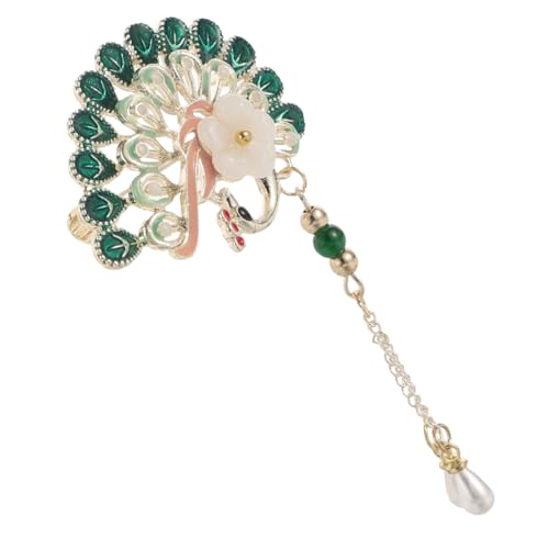 MAJORMENCH Pfauenbrosche Mit Strasssteinen Und Quasten Vintage-schmucknadel Für Kleider Besondere Anlässe Geburtstag Hochzeit Weihnachten von MAJORMENCH