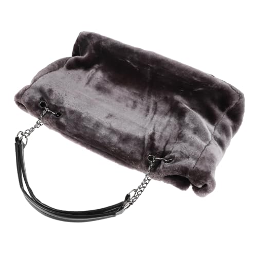 MAJORMENCH Plüsch Damen Umhängetasche Große Kapazität Weiche Schultertasche Leicht Für Herbst Winter Alltag von MAJORMENCH