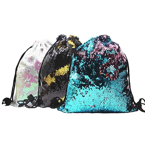 MAJORMENCH Polyester Drawstring Bag Mit Glitzer Und Wende-Design Sport-Rucksack Für Festivals Und Freizeit Reversible Aufbewahrungstasche Blau Und Hellrosa MAJORMENCH Polyester Drawstring Bag Mit Glitzer Und Wende-Design Sport-Rucksack Für Festivals Und Freizeit Reversible Aufbewahrungstasche Blau Und Hellrosa von MAJORMENCH