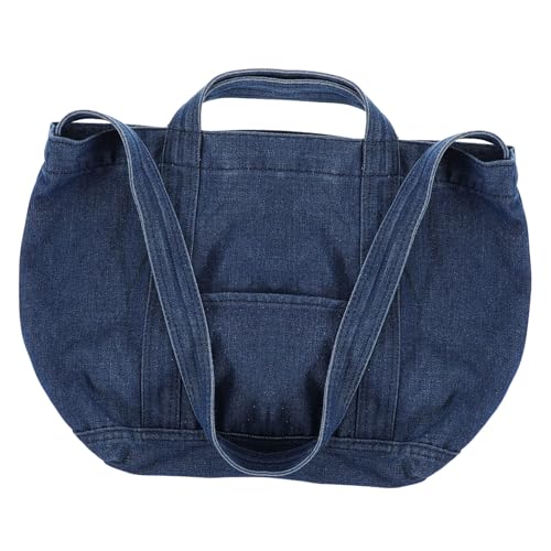 MAJORMENCH Retro Damen Umhängetasche aus Denim Stoff Große Kapazität Leichte Schultertasche Stylische Vintage Handtasche für Alltag und Freizeit von MAJORMENCH