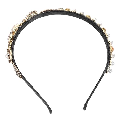 MAJORMENCH Rhinestone Haarband Damen mit Perlen und Blumen Modisches Haarschmuck für Hochzeit Party Abendveranstaltung Komfortables Vielseitiges Stirnband für Stilbewusste Frauen von MAJORMENCH
