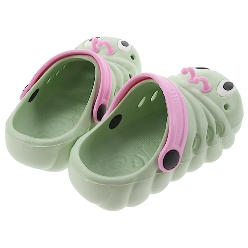 MAJORMENCH Sandalen Grün Cartoon Caterpillar Strandschuhe Sommer Badeschuhe Jungen Mädchen Rutschfest Leicht und von MAJORMENCH