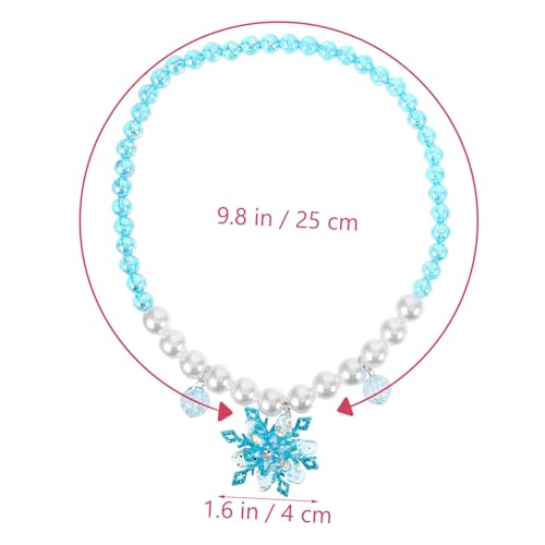 MAJORMENCH Schneeflocke Schmuckset Teilig mit Halskette Armband Ring Ohrclips Haarschmuck für Mädchen Jahre Leichtes Tragbares Accessoire für Geburtstagsfeiern und Besondere Anlässe von MAJORMENCH