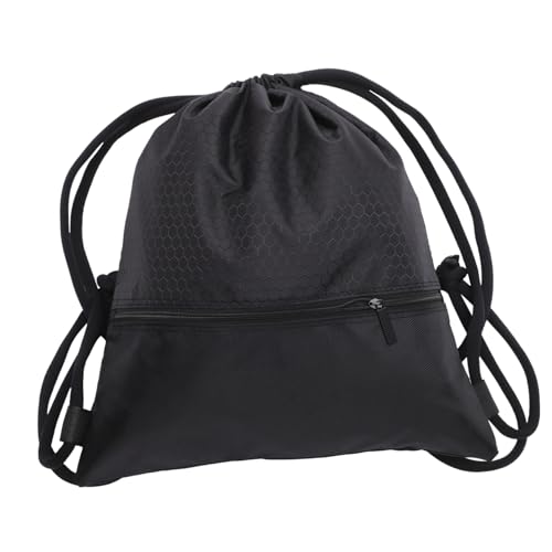 MAJORMENCH Schwarzer Basketball Rucksack Herren Großes Fassungsvermögen Mesh Sportbeutel mit Kordelzug für Basketball Fußball Volleyball Unisex Sporttasche Leicht und Robust von MAJORMENCH