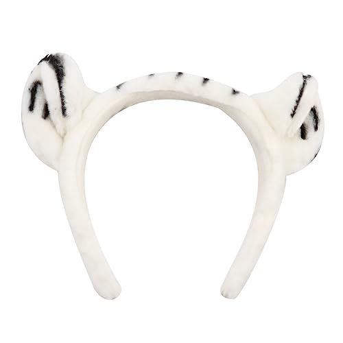 MAJORMENCH Simuliertes Plüsch Stirnband Mit Tiger Ohr Design Weiß Cosplay Party Accessoire von MAJORMENCH