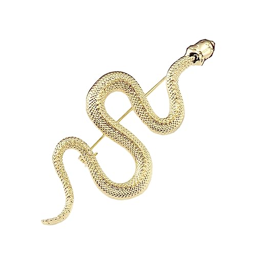 MAJORMENCH Snake Shape Brosche aus Langlebiger Anstecknadel für Herrenanzug und Damenmantel Kreative Kleidungsschmucknadel Stilvolle Brosche für Strickjacken und Jacken von MAJORMENCH