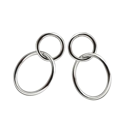 MAJORMENCH Runde Silberohrringe Kreative Ohrhänger Damen-ohrschmuck Leichtgewichtig Langlebig Runder Ohrhänger Silberfarben Ohrschmuck von MAJORMENCH