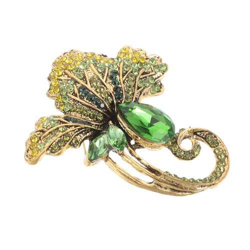 MAJORMENCH Ahornblatt Brosche Mit Strasssteinen Vintage Anstecknadel Für Damen Für Partys Und Festliche Anlässe Stilvolles Schmuckaccessoire Für Kleidung Und Taschen von MAJORMENCH