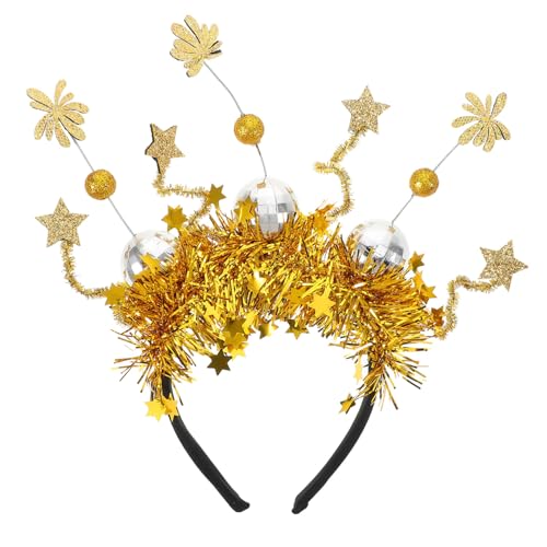 MAJORMENCH Stirnband Mit Sternen Und Glitzer Für Neujahr Kopfschmuck Zum Verkleiden Für Silvester-partys Requisiten Für Weihnachtsfeiern Leichte Und Bequeme Haarbedeckung Für Fotografie von MAJORMENCH