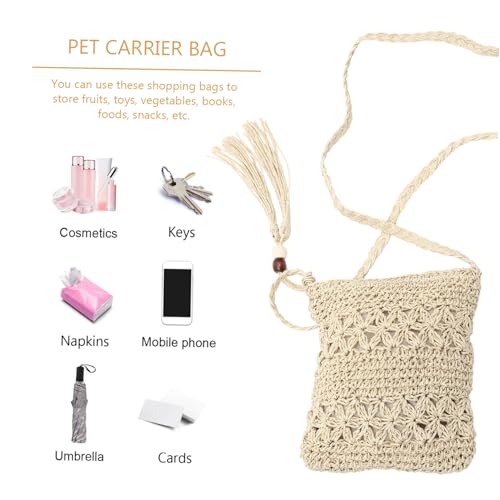 MAJORMENCH Strandtasche Stroh Handgewebt Sommer Damen Umhängetasche Langlebig Vielseitig Urlaub Shopping Alltag Geschenk von MAJORMENCH