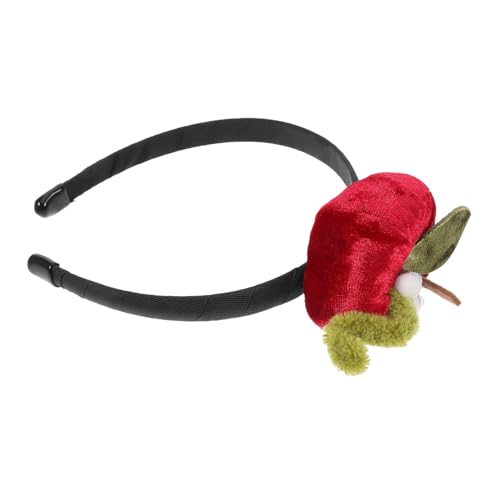 MAJORMENCH Süßes Apfelrotes Frucht-stirnband Aus Samt, Künstlicher Apfel-haarschmuck Für Weihnachts- Und Feiertagsveranstaltungen von MAJORMENCH
