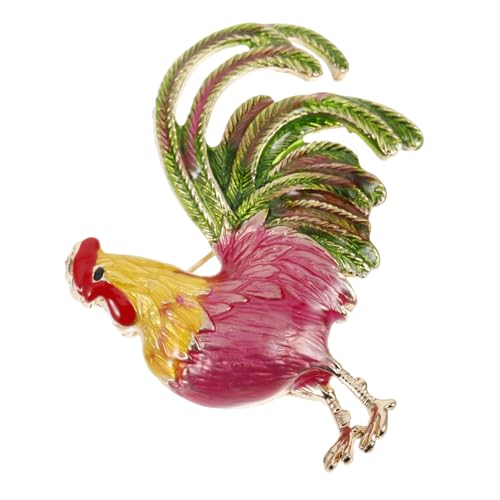 MAJORMENCH Kleine Hahnbrosche Süßer Anstecker Aus Metall Einzigartiger Kleidungsschnalle Für Frauen Kreative Mode-accessoires Für Geschenke Zu Besonderen Anlässen von MAJORMENCH