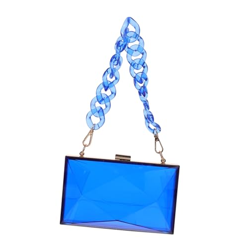 MAJORMENCH Transparente Abendtasche Damen Clutch Bag aus Form Mittelgroße Umhängetasche mit Kette für Hochzeit Bankett Party Geeignet für Smartphone Kosmetik und Schlüssel von MAJORMENCH