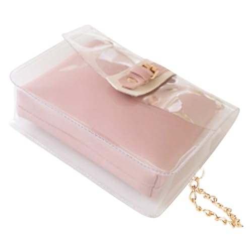 MAJORMENCH Transparente Damen Schultertasche mit Kette Leichte PVC Umhängetasche Vielseitige Crossbody Tasche für Alltag Party Hochzeit Langlebig und Einfach zu Reinigen Modisches Freizeit von MAJORMENCH