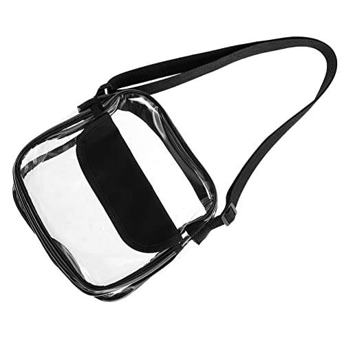 MAJORMENCH Pvc-tasche Durchsichtig Transparenter Beutel Für Damen Einzelne Schultertasche Mit Verstellbarem Riemen Passt Handy Geldbörse Lippenstift von MAJORMENCH