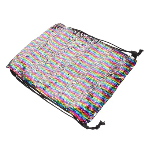 MAJORMENCH Turnbeutel Mit Kordelzug Pailletten-Aufbewahrungstasche Netztaschen Sporttasche Für Draußen Spritzwassergeschütztes Material Leicht Und Tragbar von MAJORMENCH