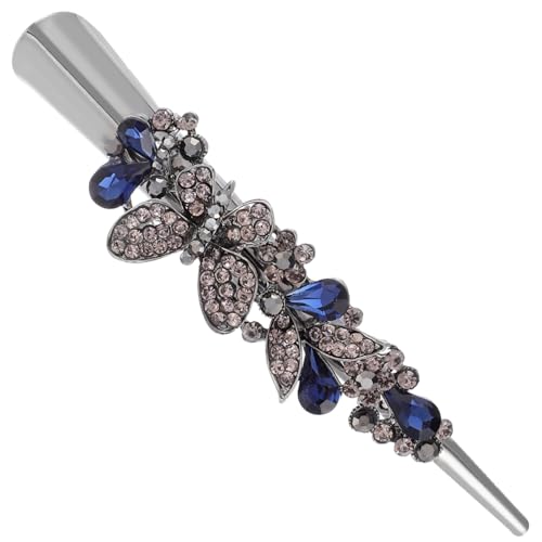 MAJORMENCH Vintage Haarklammer Damen Große Haarklammer mit Strass Schleifen Design Rutschfestes Haarschmuck für Ponytail Flechtfrisuren und Hochzeit Zubehör von MAJORMENCH