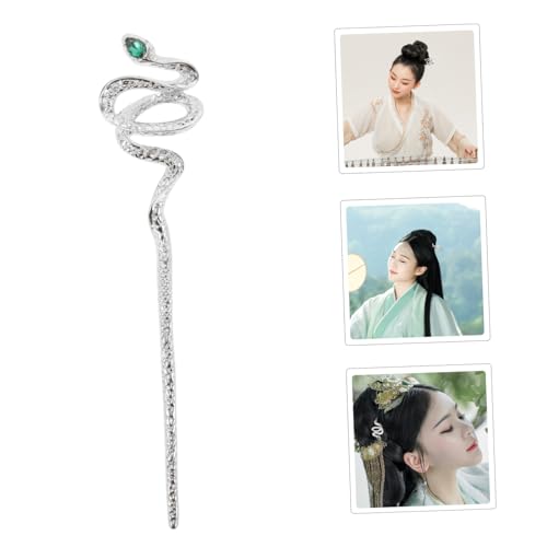 MAJORMENCH Vintage Haarnadel Aus Metall Haarschmuck Für Duttfrisuren Geeignet Für Besondere Anlässe Frauen Haarnadeln Für Hochzeiten Partys Und Alltag Elegantes Design Silberner Textur von MAJORMENCH