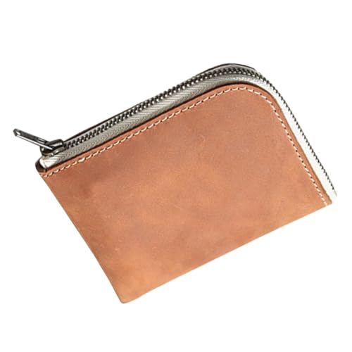 MAJORMENCH Vintage Herren Mini Geldbörse Kurzformat Kartenetui Business Cards Cover Praktisch Leicht Tragbar für Büro Reise Alltag von MAJORMENCH