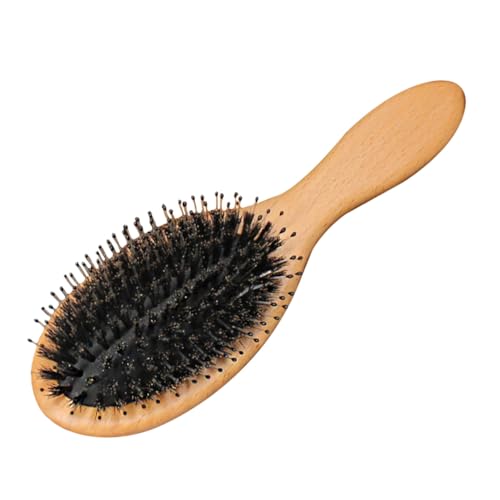 MAJORMENCH Wildschweinborsten Paddle Bürste aus Massivholz Massage Haarbürste für Damen Sanftes Entwirren Geeignet für Haartypen Haarbruch und Frizz Ergonomisch und Langlebig von MAJORMENCH