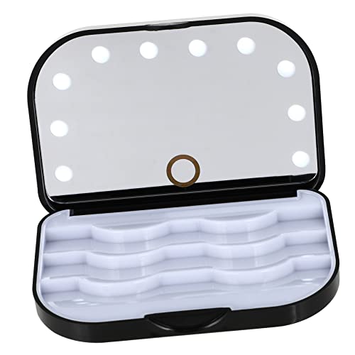 MAJORMENCH Wimpern-organizer Mit Spiegel Und Beleuchtung Wimpern-aufbewahrungsbox Aus Praktisch Zum Schminken von MAJORMENCH