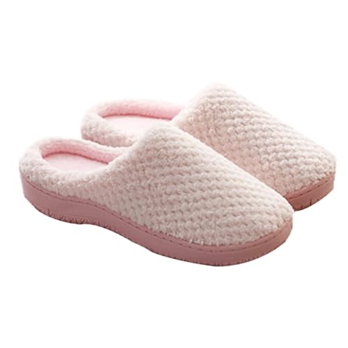 MAJORMENCH Winterliche Memory Foam Hausschuhe Damen Herren Warme Rutschfeste Baumwoll Pantoffeln Weiche Hautfreundliche Indoor Pantoletten Paargröße Gemütliche Kuschelschuhe für Zuhause von MAJORMENCH