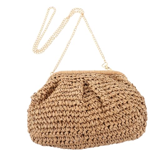 MAJORMENCH Woven Damen Strandtasche Vielseitige Handtasche Crossbody Umhängetasche Leicht Sommer Tasche für Alltag Reise Urlaub Strand von MAJORMENCH