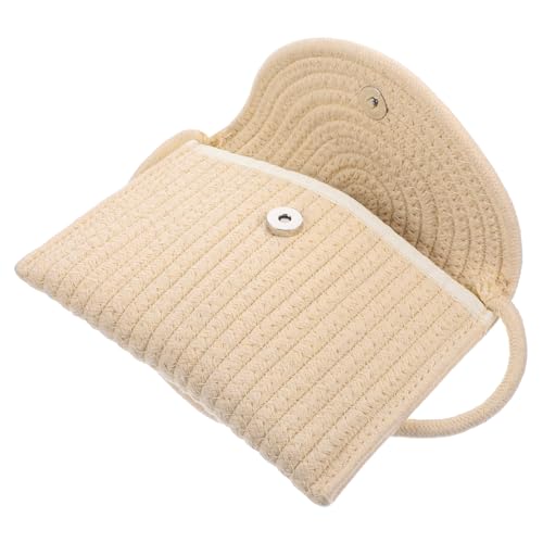 MAJORMENCH Woven Mini Crossbody Bag Damen Handytasche Weiß Schultertasche Elegant für Alltag Arbeit von MAJORMENCH