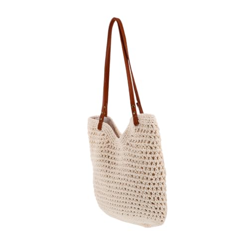 MAJORMENCH Woven Tote Bag Damen Strandtasche Großes Fassungsvermögen Leichte Schultertasche für Urlaub Freizeit Alltag Strand Einkauf Reise von MAJORMENCH