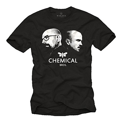 Breaking Bad T-Shirt für Herren Chemical BROS. Schwarz Größe XXL von MAKAYA