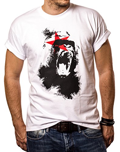 Cool Gorilla t-Shirt for Men Monkey White Size XXXL von MAKAYA