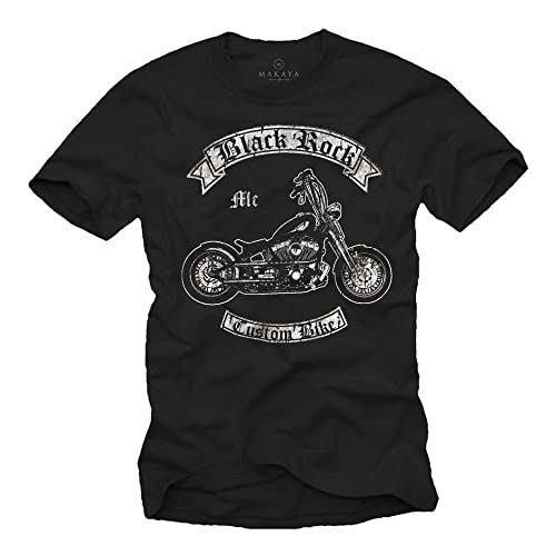 Coole Biker T-Shirts mit Aufdruck Custom Bike schwarz Männer M Coole Biker T-Shirts mit Aufdruck Custom Bike schwarz Männer M von MAKAYA
