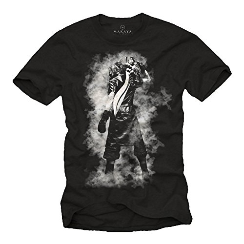 Coole Nerd Geschenke für Gamer - Final Fantasy 15 T-Shirt Herren schwarz Rundhals L von MAKAYA